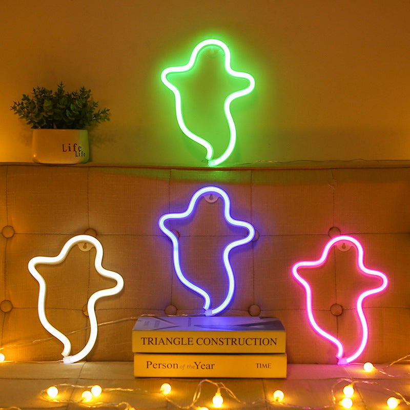 Halloween Ghost Neon Modeling Lamp