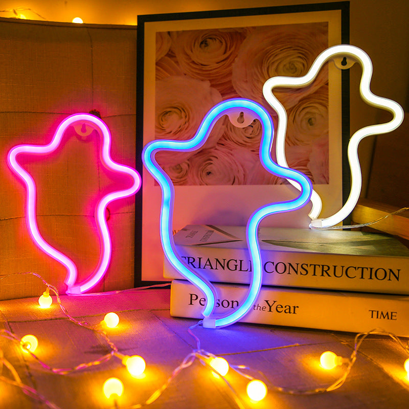 Halloween Ghost Neon Modeling Lamp